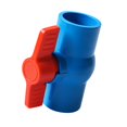 thumbnail image 2 of PVC Ball Two Way Plumbing Fixtures T Handle Water Shut Off for Landscape and Irrigation Swimming Pool Equipment Water Treatment , blue 40mm, 2 of 8