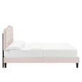 thumbnail image 4 of Platform Bed Frame, Tufted, Rivet Nailhead, King, Pink, Velvet, Bedroom, Modern Contemporary Boutique HB35344, 4 of 15