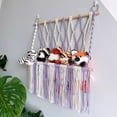 thumbnail image 3 of Cheers Stuffed Animal Toy Storage Rack Wall Hanging Net Tassel Design Vivid Color Easy to Hang Toy Doll Storage Organizer Nursery Room Decor, 3 of 7