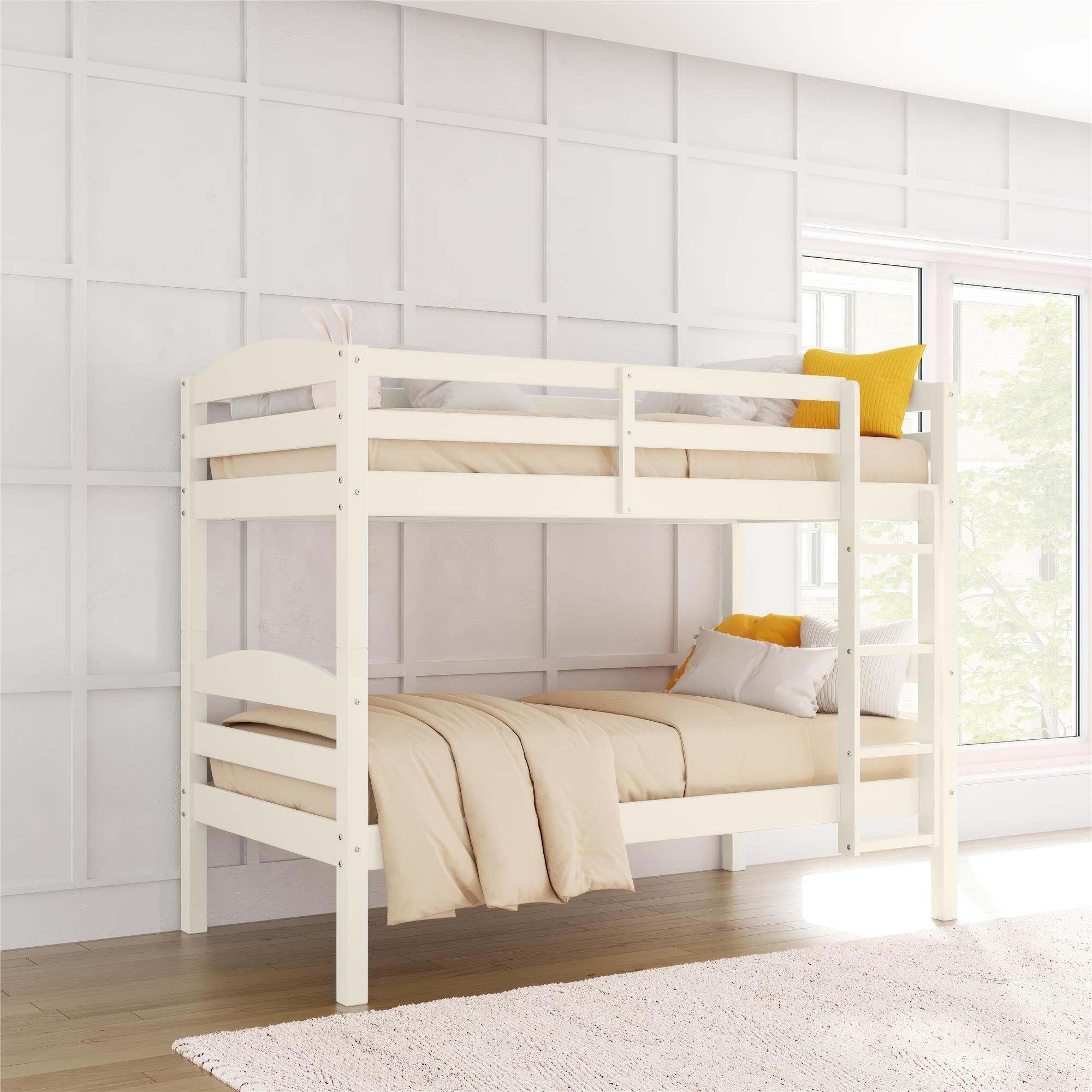 Better Homes & Gardens Leighton Solid Wood Twin-over-Twin Convertible Bunk Bed, White - image 4 of 24