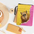 thumbnail image 3 of HELLHERO Capybara Design Paperback Book Cover, 1 pc Polyester Book Protection Protector Wrap Bag for Journal, 11.4 Inch X 8.66 Inch, 3 of 8