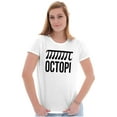 thumbnail image 3 of Octopi Day Math Geek Nerd Octopus Womens Slim Fit Graphic Tee Brisco Brands X, 3 of 5