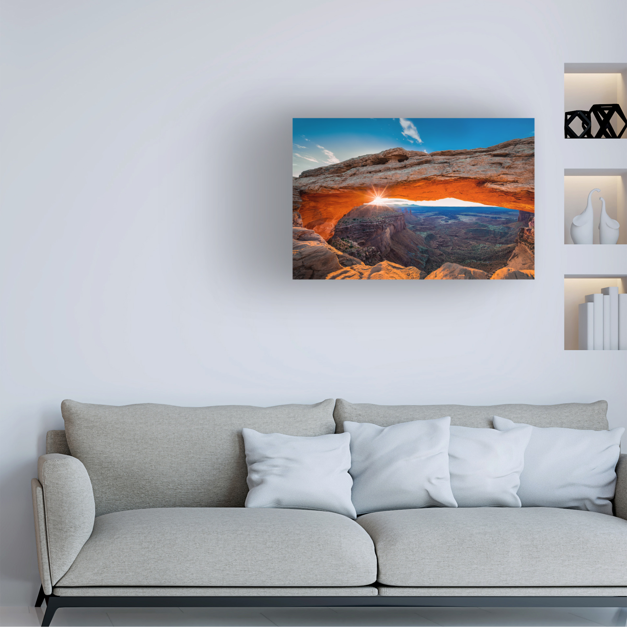 Michael Zheng 'Sunrise At Mesa Arch' Canvas Art