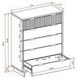 thumbnail image 3 of Manhattan Comfort Granville Tall Engineered Wood Dresser in White, 3 of 11
