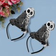thumbnail image 2 of 2 piezas tocado decorativo de Halloween con pelo de esqueleto para Halloween (estilo esqueleto), 2 of 2