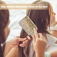 thumbnail image 5 of Hair Brush Detangles Instantly Removing Tangles, Knots, Fly Aways Exceptional Wig Brush For Hair Wraps & Weave Management Handmade Luxury Bling Crystal Paddle Brush Cute Rhinestone (Rose Gold), 5 of 6