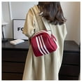 thumbnail image 6 of Title: Fashion Striped Crossbody Bag - Shell-shaped Purse Casual Chic for Women, 6 of 8