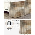 thumbnail image 3 of Brown Wrap Around Bed Skirts for Queen Bed 16" Drop, Bed Skirt with Adjustable Elastic Belt Dust Ruffle Bed Valance for Bedroom Hotel Luxury Oil Painting Abstract Art Contemporary Bed Frame Cover, 3 of 7