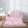 thumbnail image 2 of Sikiie Rabbit Face Cozy Flannel Fleece Throw Blanket: Lightweight & Thick for All Seasons - Perfect for Women, Men, & Kids"80"x60", 2 of 6