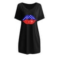 thumbnail image 4 of DailyTrove Women's Patriotic Graphic T-Shirt Dress, Short Sleeve, Casual Daily & Event Wear, Soft , Solid Color, 4 of 5