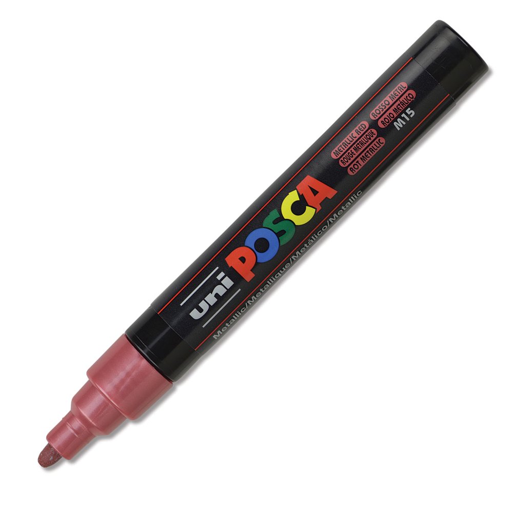 UniPosca Paint Marker Metallic Red, Bullet Tip, 2.5mm