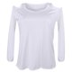 thumbnail image 4 of Las Mujeres Sin Tirantes De Manga Larga Cuello Redondo Atractivo Delgado De Xl Blanco jinwen Las mujeres \ 's ropa, 4 of 8