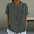 thumbnail image 2 of Casual Women's Shirts Button Down With Pocket Versatile And Stylish For Spring And Summer Perfect For Everyday Wear, 2 of 5