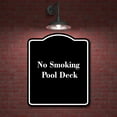 thumbnail image 2 of No Smoking - Pool Deck BLACK Aluminum Composite Sign 20''x24'', 2 of 9