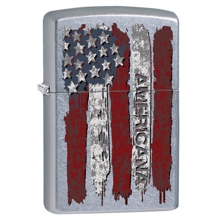 Zippo Lighter: United States Flag, Americana - Street Chrome 78480