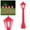 Red, variant on 4-Pack Mini Street Lights - 3.15" Black Outdoor Lantern Posts for Dollhouse Village, Fairy Gardens & DIY Landscape Scenes - Decorative Mini Lamp Posts