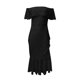 thumbnail image 5 of Gibobby Vestidos para Mujer Casuales Vestido de hombro sin tirantes de color sólido con borlas de encaje ajustado y temperamento sexy para mujer(Negro,G), 5 of 5