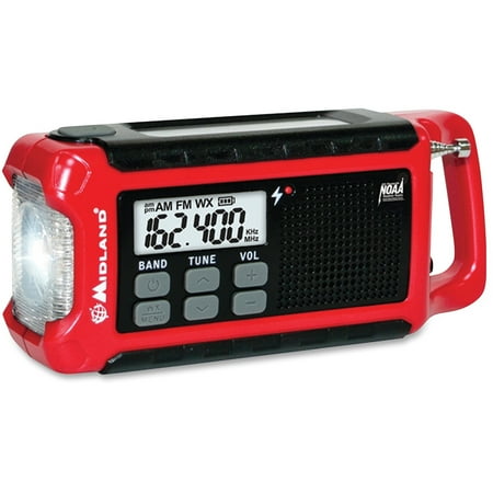 Midland, MROER210, ER210 E+Ready Compact Emergency Crank Weather Radio, (Best Emergency Radio For Hiking)