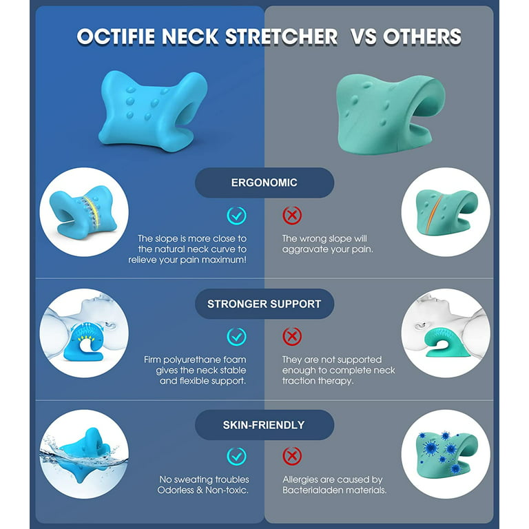 Octifie Odorless Neck Stretcher for Pain Relief, Ergonomic