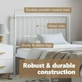 thumbnail image 3 of vidaXL Durable Metal Headboard for Twin/ Twin XL Size Beds, Easy Assembly, Modern Style White, 3 of 7