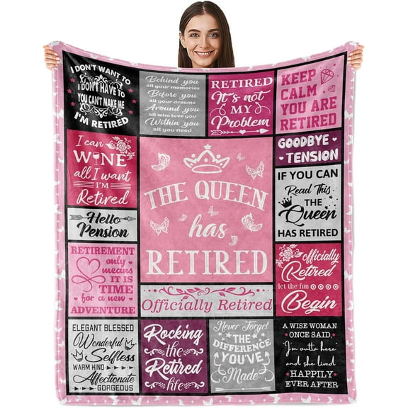 Retirement Gifts for Women, Retirement Gifts, Retirement Gifts for Women 2024 Coworker, Teacher Retirement Gifts for Women, Best/cool retirement gifts, Retirement Blanket 60"x 50"