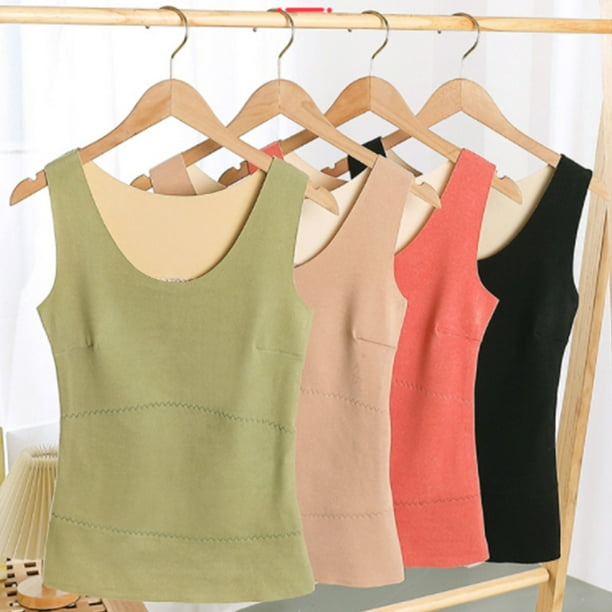 Thermal Tank Top for Women Fleece Cami Shirt Sleeveless Camisole