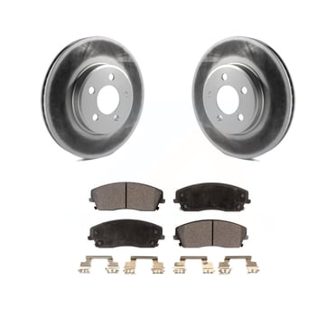 Max Advanced Brakes Front Drilled Rotors & Carbon Ceramic Pads Kit For Chrysler 300/Dodge Charger/Challenger (2005-2023)