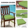 thumbnail image 3 of Outdoor Patio Cushion Covers 4 Pack Green Patio Chair Cushion Covers with Ties and Zipper Solid Color Waterproof Outdoor Seat Cushion Covers for Patio Furniture 22"x20", 3 of 9