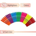 thumbnail image 2 of - Highlighters Assorted Colors, 28 Pack, Chisel Tip, 7 Bright Fluorescent Colors, Quick Dry, Odorless & Non-Toxic Ink, Colored Highlighters for School, 2 of 6