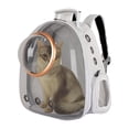 thumbnail image 3 of Xuanheng Pet Carrier Backpack Capsule Travel Dog Cat Bag Breathable Astronaut Gray, 3 of 8