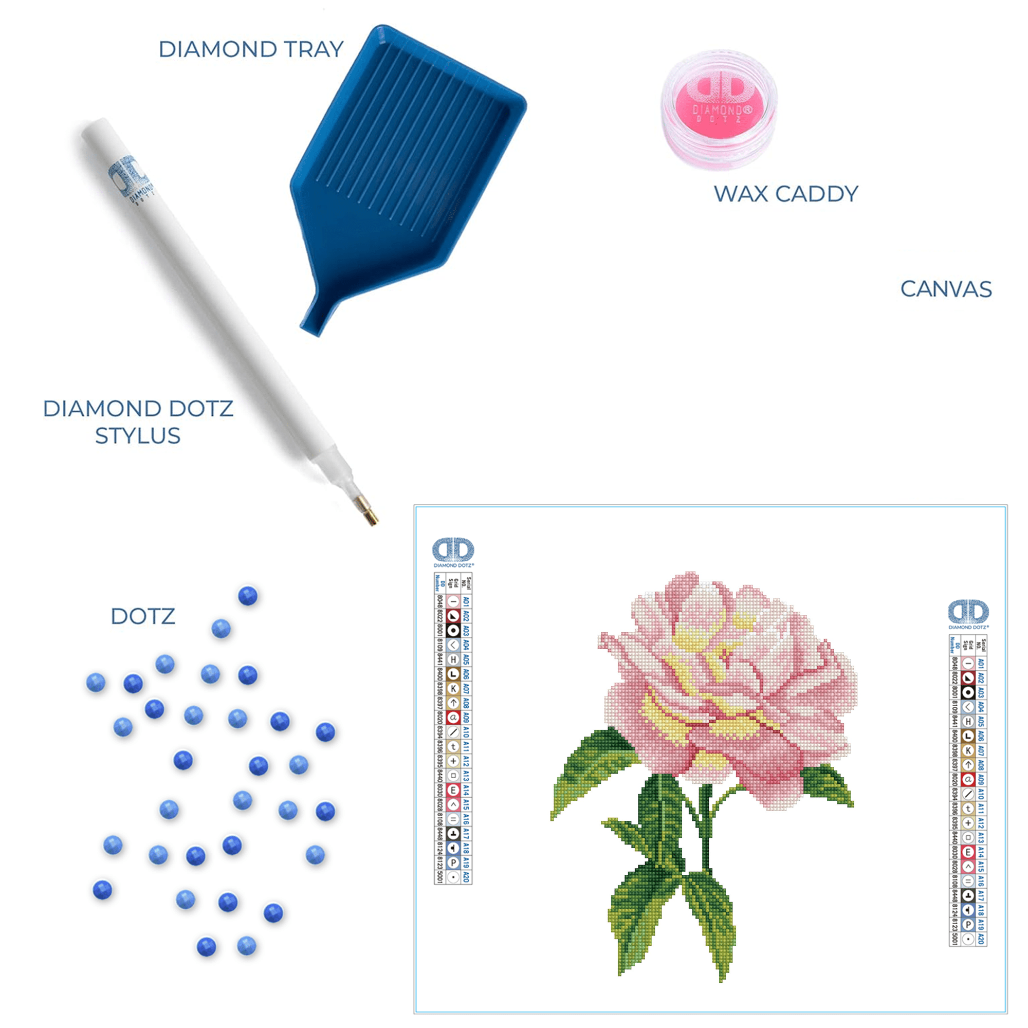 Diamond Dotz Pink Rose with Frame Flower Diamond Painting Kits for Adults - Diamond Art Kits a Relaxing Creative Craft Kit with Dotz Gems 14"x10.9"