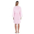 thumbnail image 3 of Newway Women Bathrobe Flannel Robes Knee-Length Lace Cuff Night Robes Winter Warm Fleece House Robes, Pink S-2XL, 3 of 5
