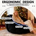 thumbnail image 4 of Lovableguy Fluffy Bean Bag Chair for Adults,Teens,Faux Fur Floral-Shaped Bean Bag Lazy Sofa Chair,Oversize Beanbag Reading Chair for Bedroom,Living Room,Apartment,Black, 4 of 7