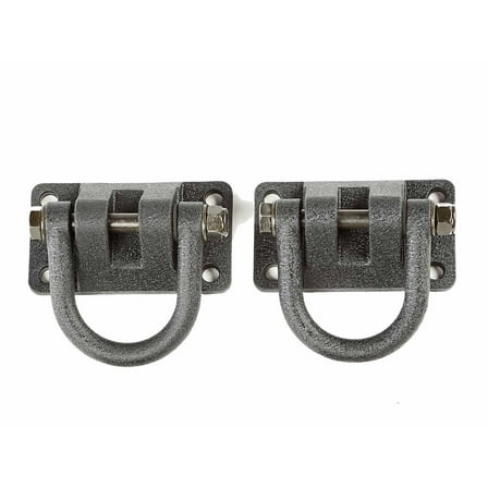 Rugged Ridge by RealTruck XHD Bumper D-Rings & Mounting Plate | Textured Black, Steel | 11540.20 | Compatible with XHD Bumpers from Rugged Ridge by RealTruck