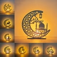 thumbnail image 2 of Eid Crafts Night Light, Ramadan Light Handmade 3D Wooden Moon Shape LED Light Decoration, Ramadan Mubarak Lamp Home Party Bedroom Eid Ornaments for Muslims Ramadan Islamic Table Decor, 2 of 8