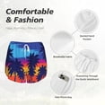 thumbnail image 5 of Disketp Beach with Palm Trees Print Women's Shorts Workout Shorts for Athletic Gym Running Shorts with Phone Pockets XX-Large, 5 of 8