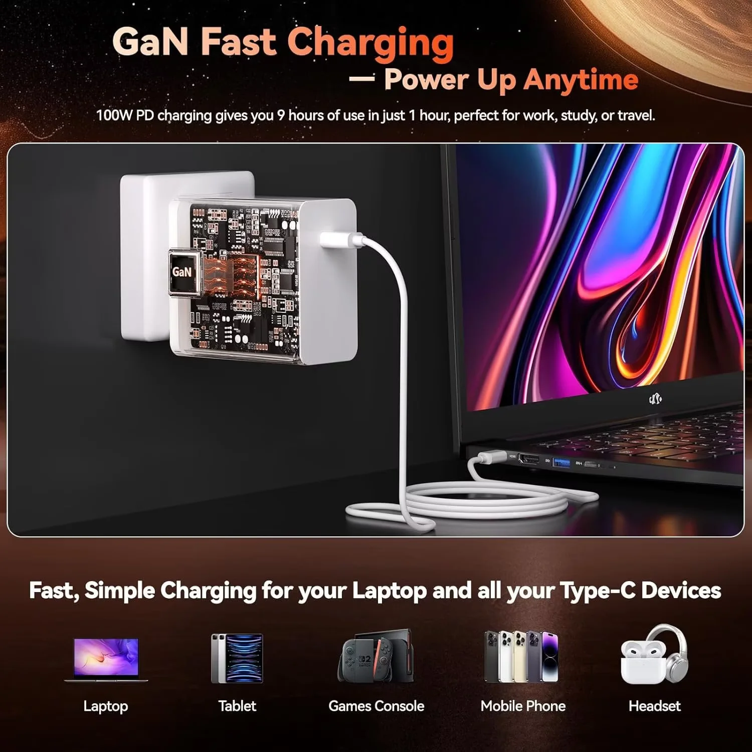 17.3" Gaming-Laptop, AMD Ryzen 7 7735HS (8C/16T, Beats i7-12650H) 16GB DDR5 RAM 512GB SSD Computer with Radeon 680M, 100W Type-C, WiFi-6E, 75Wh Battery, Fingerprint, Backlit Keyboard for Business