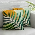 thumbnail image 3 of ARISTURING  Boho Abstract Nature Plant Leaf Decorative Throw Pillow Cover, Bohemian Botanical Geometry Modern Art Porch Patio Home Decor, Minimalist Aesthetic Vase Sofa Couch Cushion Case, 3 of 5