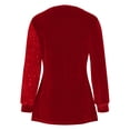 thumbnail image 4 of Uootdi Plus Size Sequin Tops for Women Sparkly Glitter Bow Crewneck Long Sleeve Shirts Evening Party Night Top Going Out Pullover Gift, 4 of 6