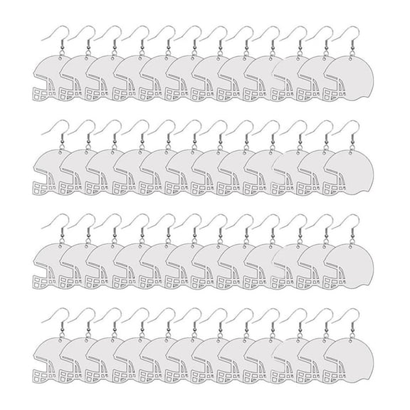 Osdhezcn 48pcs/set Sublimation Blanks Earrings Double Side Blank Heat Transfer Unfinished Wood Ear Hooks Pendant Jewelry Making