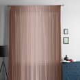 thumbnail image 5 of Chocolate Ombre Semi Sheer Curtains Drapes for Living Room, Bedroom, French Doors Window 63 Inches Long, Modern Gradient Abstract Art Rod Pocket Chiffon Curtain Drapery Voile Draperies Panel, 5 of 6