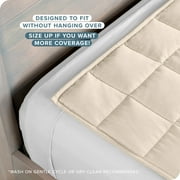 Bare Home 17 lbs Weighted Blanket for Adults - 60 x 80 - 210tc Twill Cotton, Sand