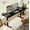Black, variant on Home Office Desks, Electric Standing Desk Height Adjustable Desk for Home and Office Computer Table Gaming Desk Modern Luxiury Table 55" Lift-up Desk, Oak Office Desks,Metal & Wood Computer Desks