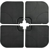 Yaheetech 4-Piece Fillable Patio Umbrella Base Stand Outdoor Cantilever Offset Umbrella Stand for Garden, Backyard and Poolside, Black