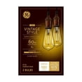 thumbnail image 3 of GE Vintage 4-Pack 60 W Equivalent Dimmable Soft White St19 Vintage LED Light Fixture Light Bulb, 3 of 3
