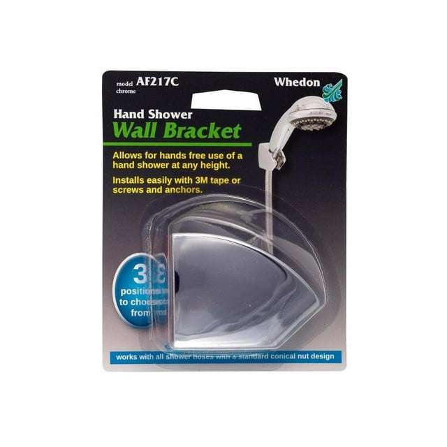 Soporte de pared cromado Showerhead Whedon AF217C de 3 posiciones