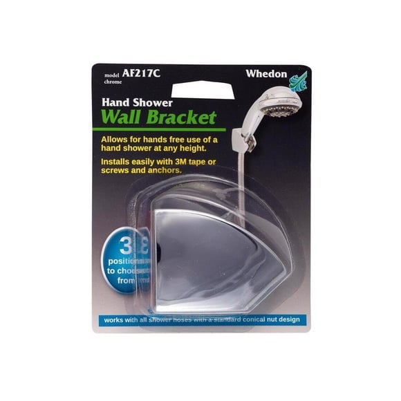 Soporte de pared cromado Showerhead Whedon AF217C de 3 posiciones