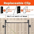 thumbnail image 2 of Fence Gate Kit DIY Gate Building Kit, 36"-72" Heavy Duty Wood Fence Gate Kit with 4-5 Feet Height, Fits Both 1"x4" and 2"x4" Wood, 2 of 8