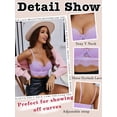 thumbnail image 4 of Avidlove Sexy Lace Bralette Bra for Women Lingerie V Neck Strap Bustier Tank Tops Lace Cami Crop Tops, 4 of 5