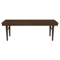 thumbnail image 4 of Solid Wood Bench for Entryway, Mid Century Modern Bench with Natural Walnut Stain Finish, 47.2 Inch Narrow Bench for Bedroom, Living Room, Hallway, Bathroom, Dark Brown, 4 of 14